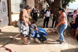 Escena de un ataque armado en la zona 1 de Ciudad de Guatemala.